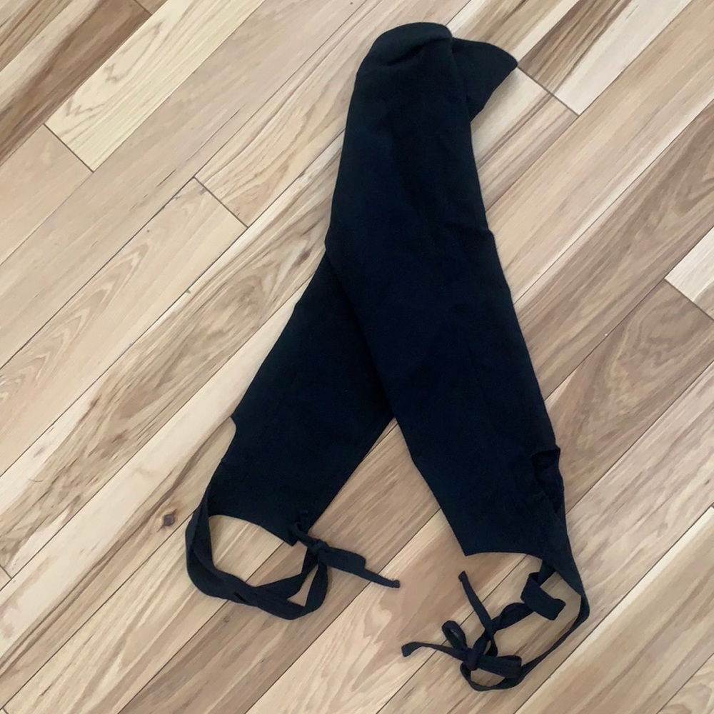 Free People Black tie leggings